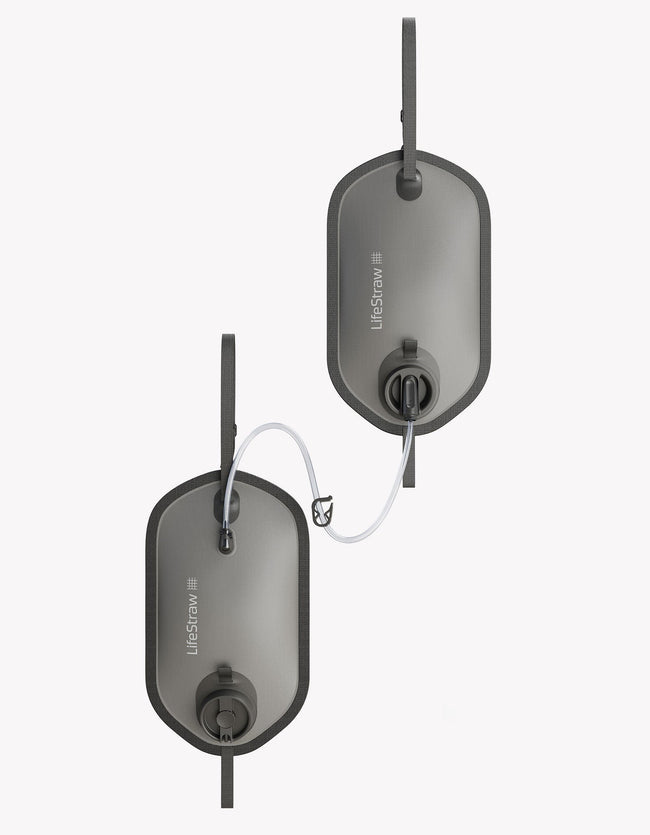 LifeStraw Peak Series Gravity Water Filter System with Safe Water Storage - 8L + 8L Gravity filter LifeStraw Water Filters & Purifiers /Color-Dark Mountain Gray